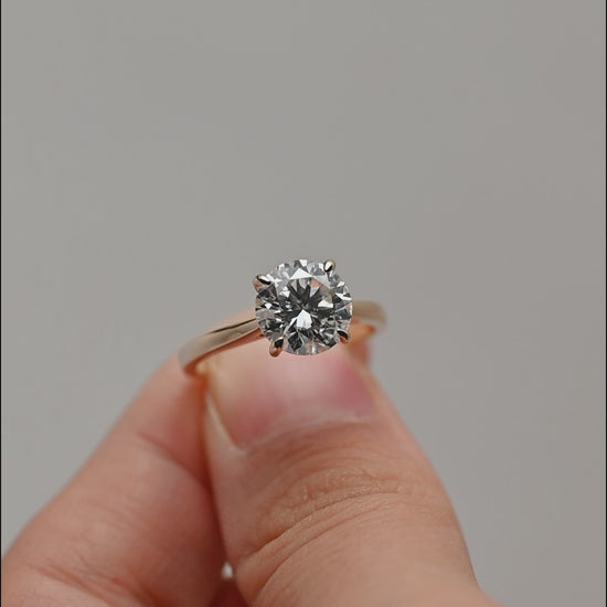 cathedral-setting-round-cut-moissanite-engagement-ring-hidden-halo-wedding-ring