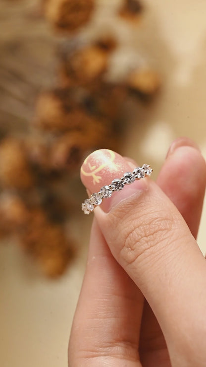 Solid Gold Half Eternity Round Cut Lab Diamond Wedding Ring