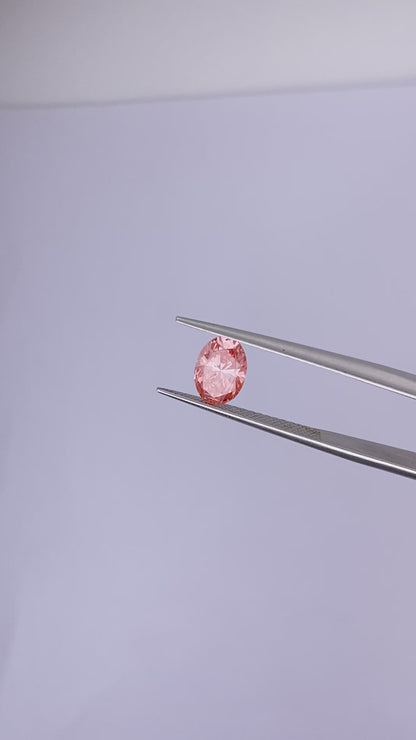IGI Certificate Oval Cut Pink Lab Diamond