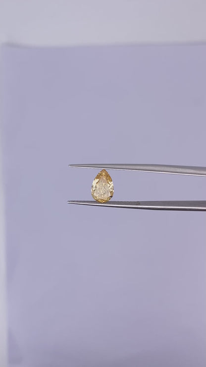 IGI Certificate Pear Cut Yellow Lab Diamond