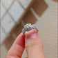 vintage-style-Solid Gold Round Cut Moissanite Engagement Ring