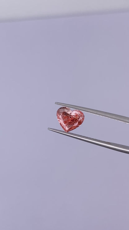 IGI Certificate Heart Cut Pink Lab Diamond