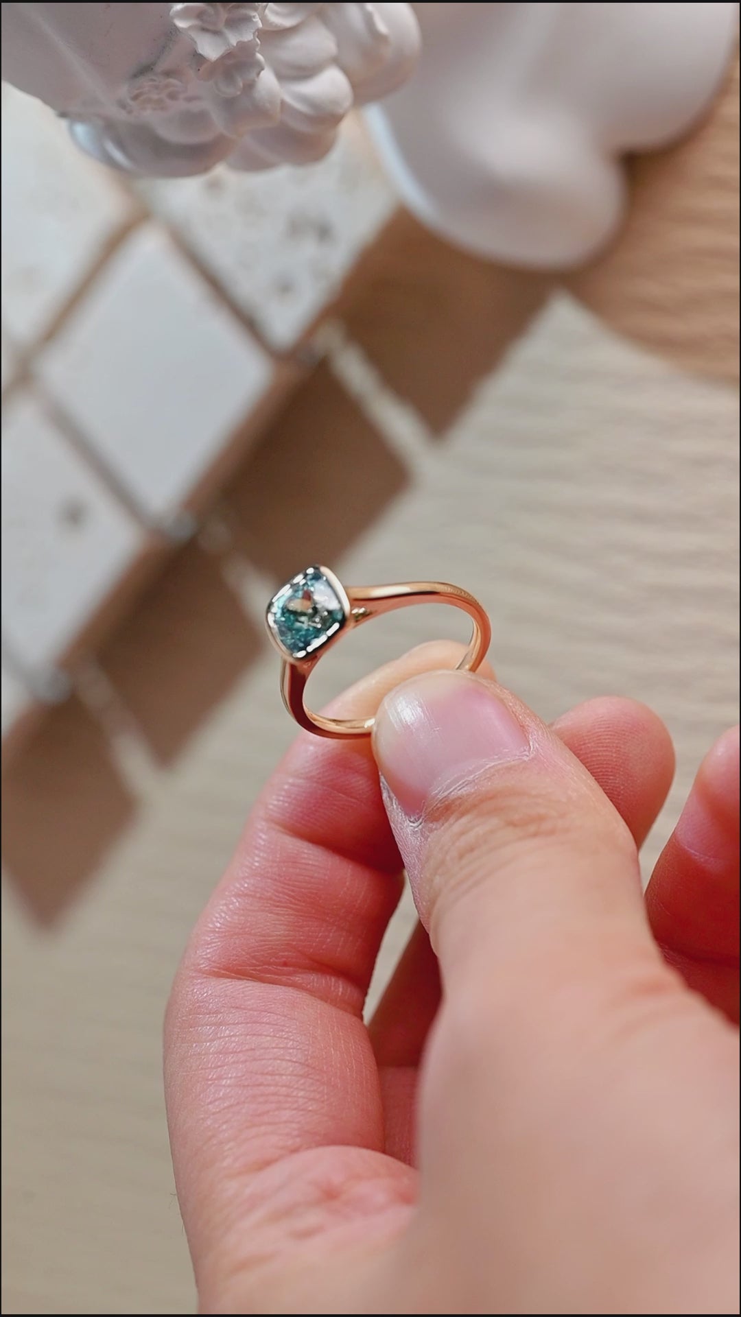 solid-gold-cushion-cut-aquamarine-ring-bezel-ring-cathedral-ring-sapphire-ring