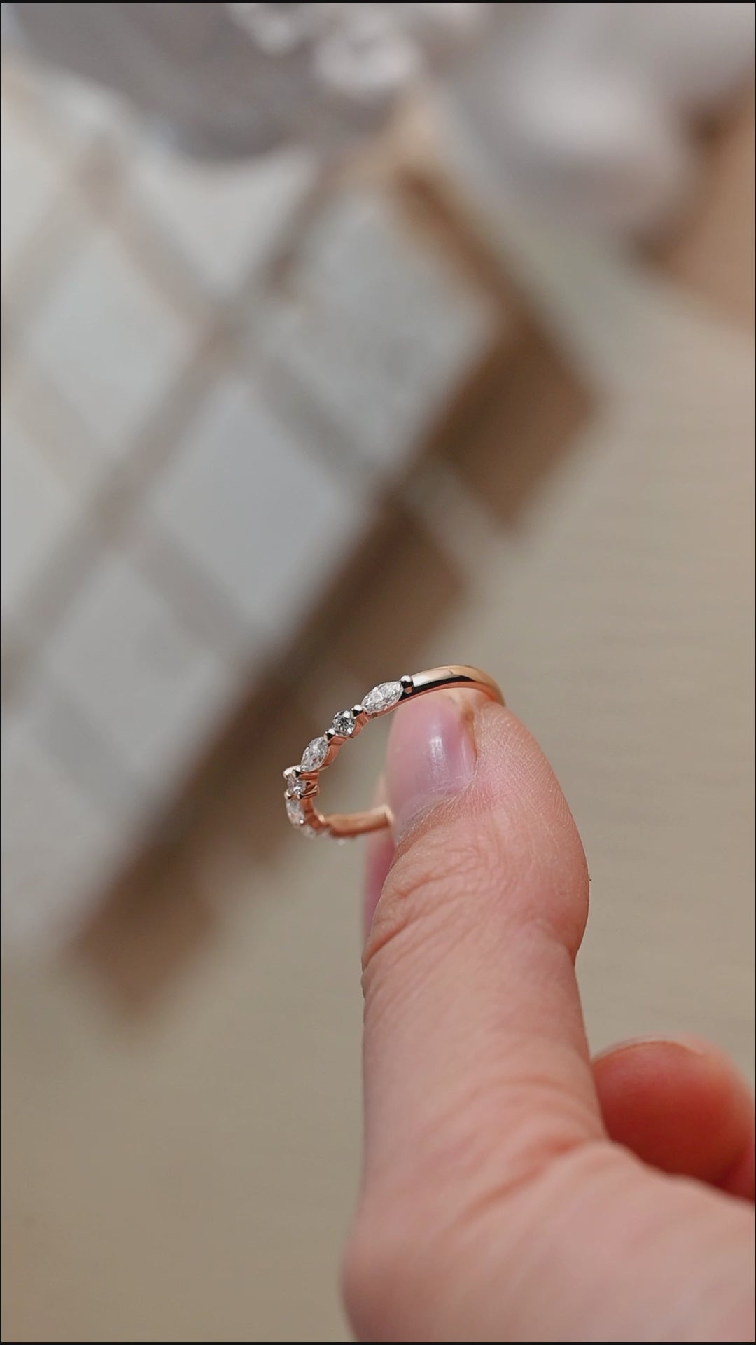 solid-gold-half-eternity-round-marquise-cut-moissanite-wedding-band