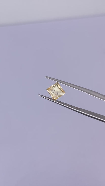 IGI Certificate Princess Cut Yellow Lab Diamond