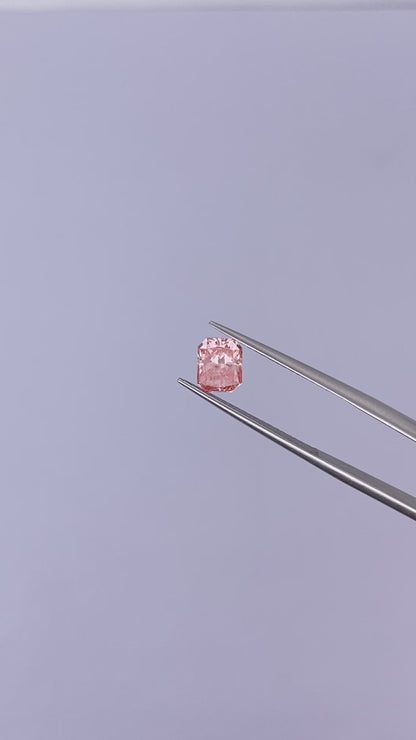 IGI Certificate Radiant Cut Pink Lab Diamond