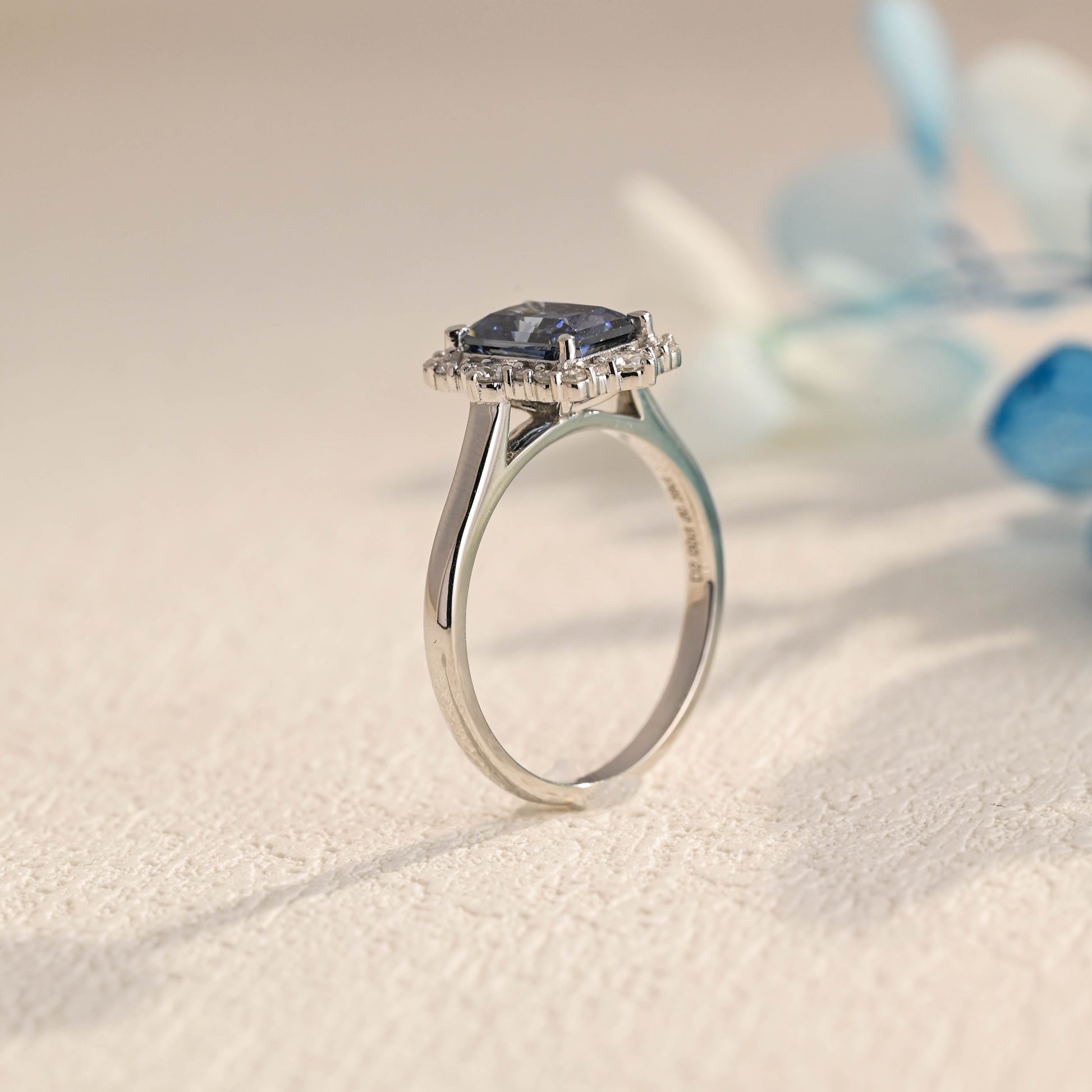 radiant-cut-moissanite-engagement-ring-blue-stone-wedding-ring