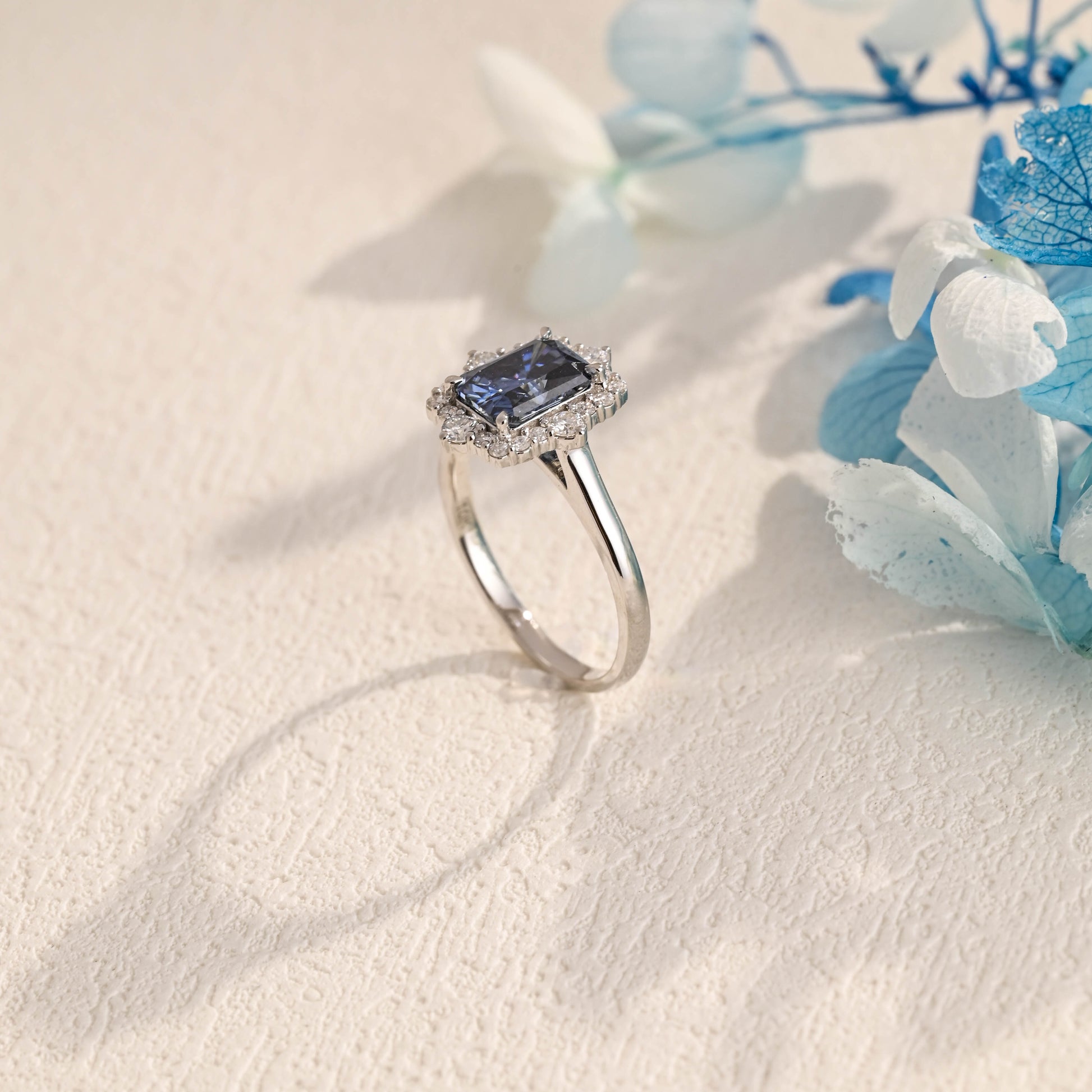 radiant-cut-moissanite-engagement-ring-blue-stone-wedding-ring