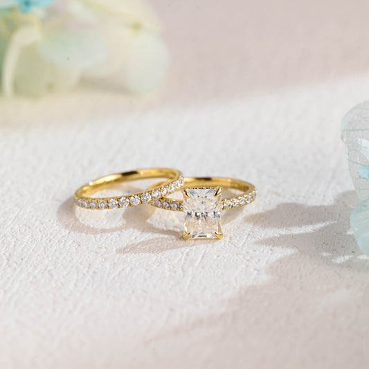 radiant-cut-moissanite-engagement-ring-set-bridal-set-wedding-ring-set