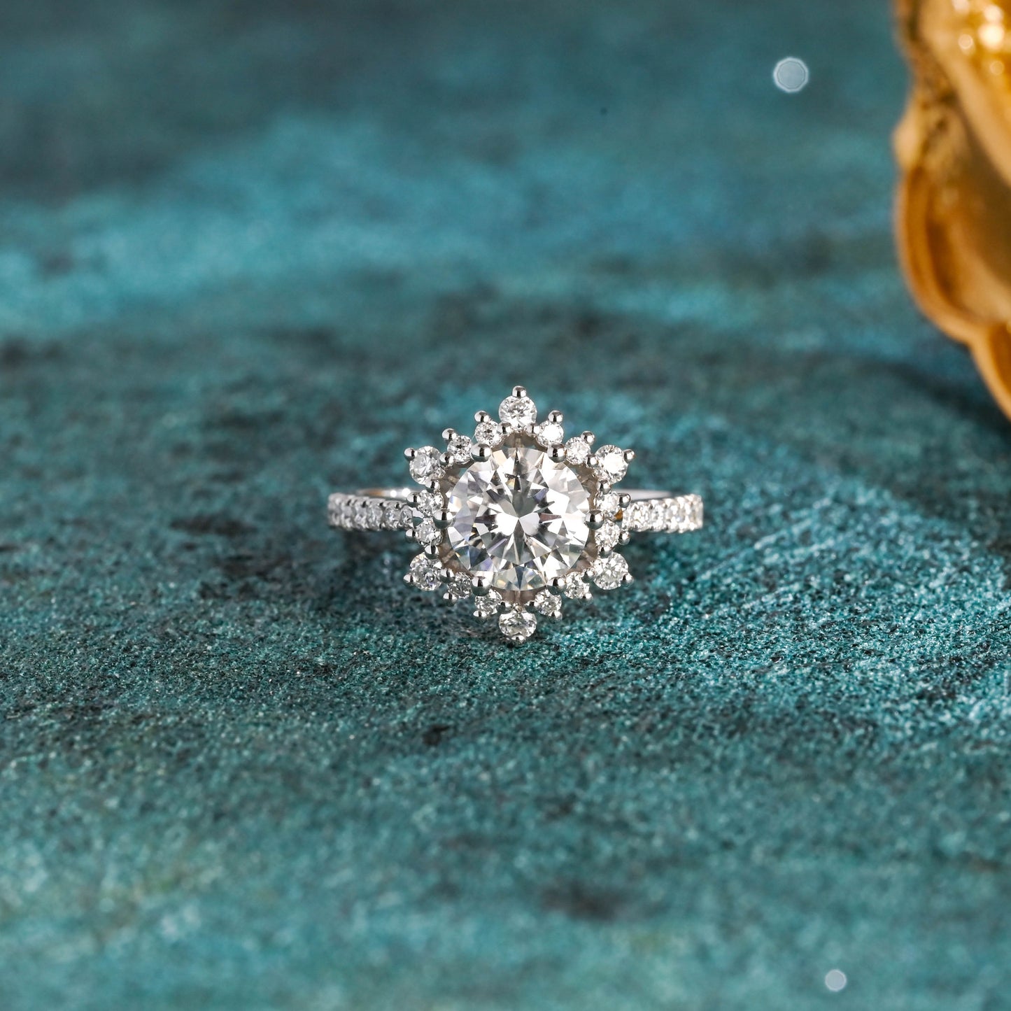 snowflake-round-cut-lab-diamond-engagement-ring-wedding-ring-halo-ring