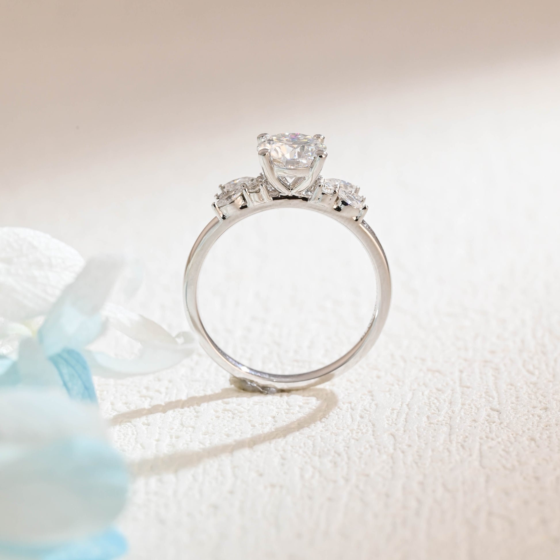 round-cut-moissanite-engagement-ring-floral-wedding-ring