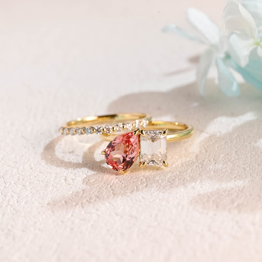 toi-et-moi-wedding-ring-set-pink-sapphire-ring-set-engagement-ring